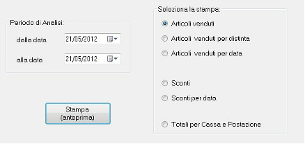 STAMPE DI REPORT E STATISTICHE